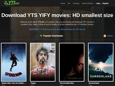 Movie torrent site - 1. YTS - Best Torrent Site For HD & 4K Movies. Overview.